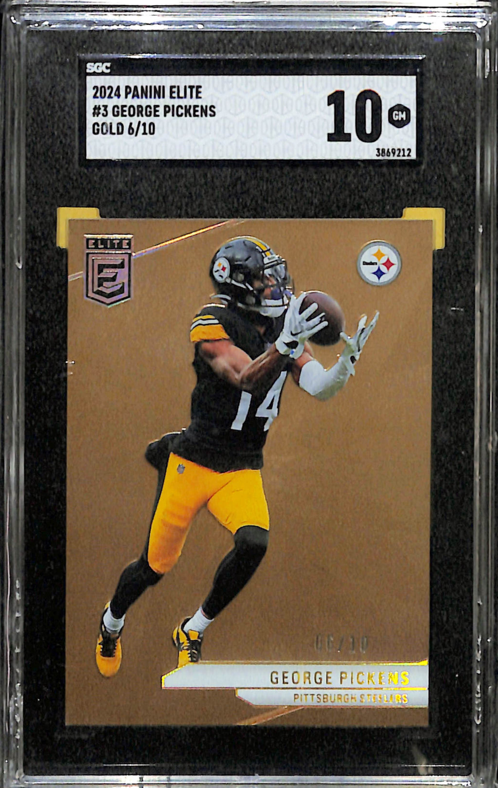 2024 Panini Elite George Pickens #3 Gold /10