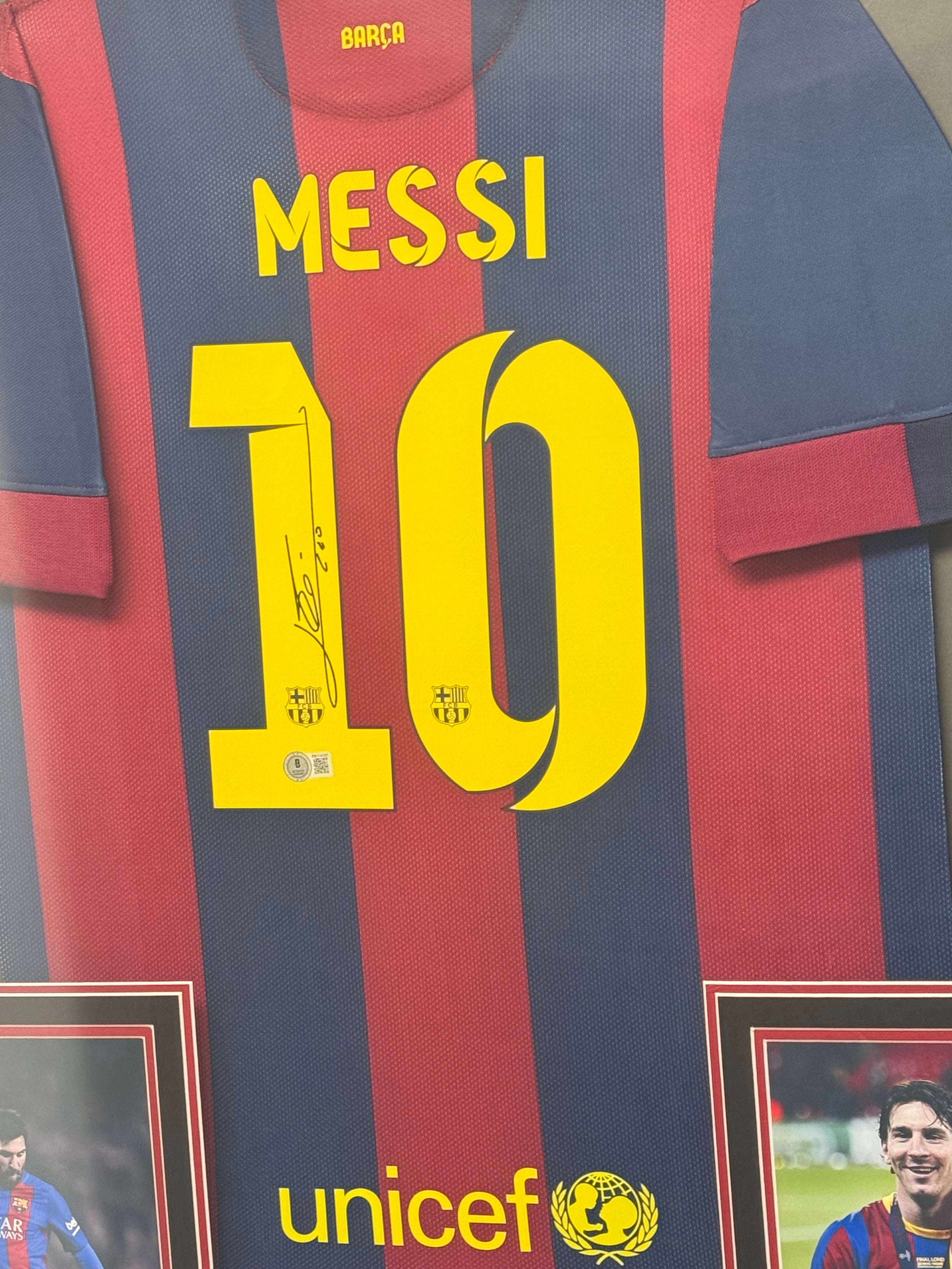 Lionel Messi Signed and Authenticated Beckett Jersey Barcelona