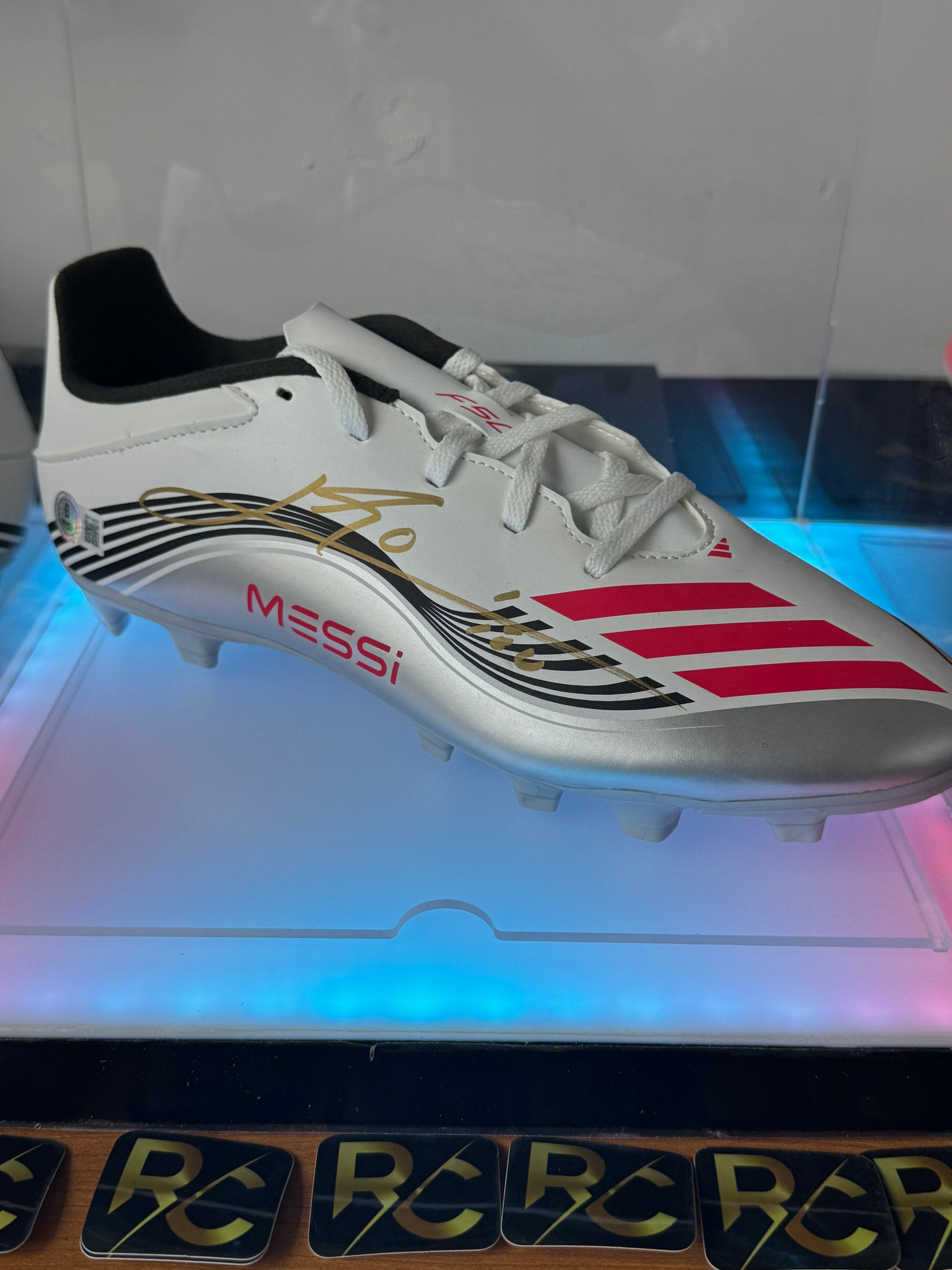 Lionel Messi Signed and Authenticated Soccer Cleats
