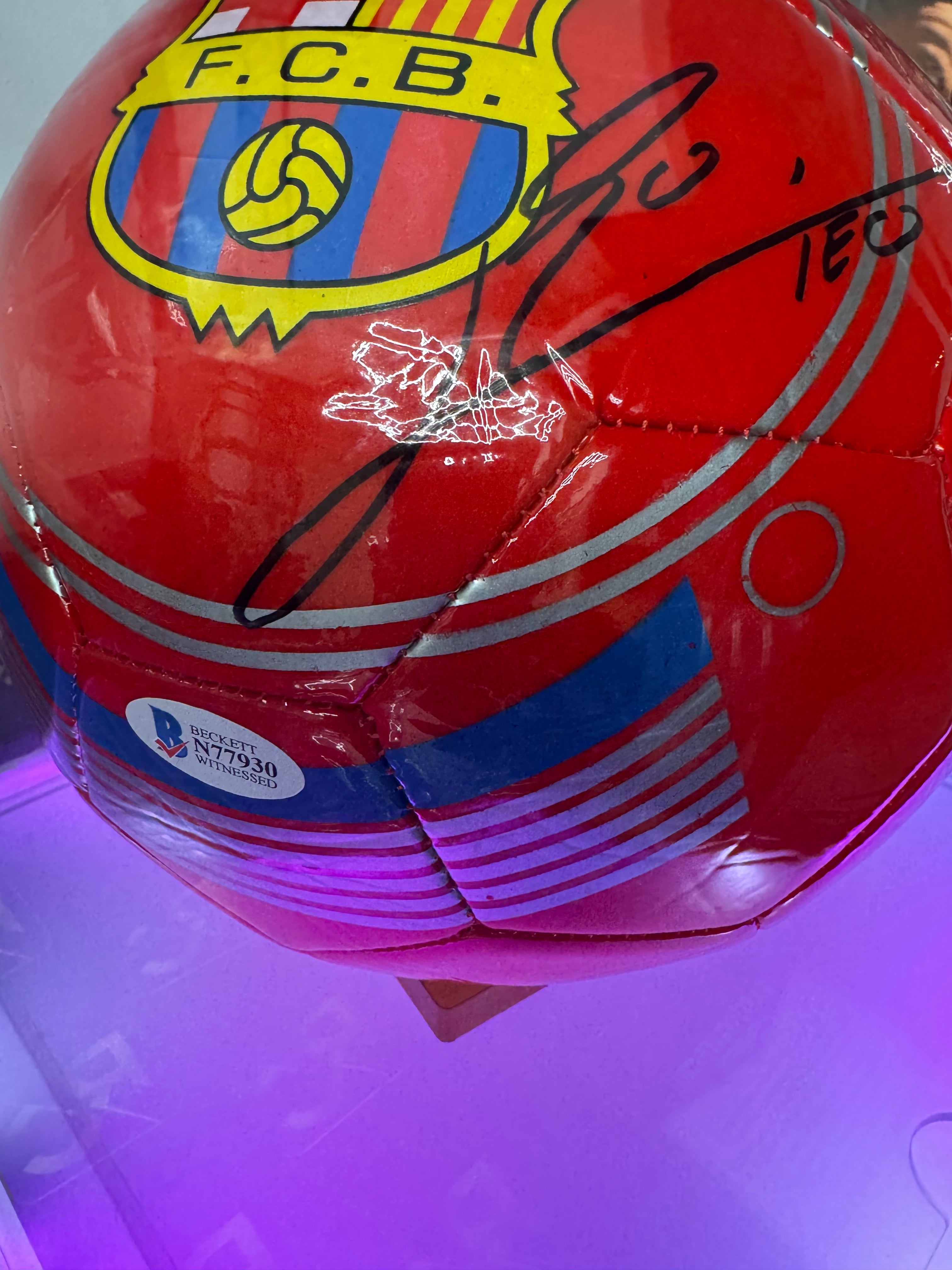 Lionel Messi Signed Barcelona Soccer Ball