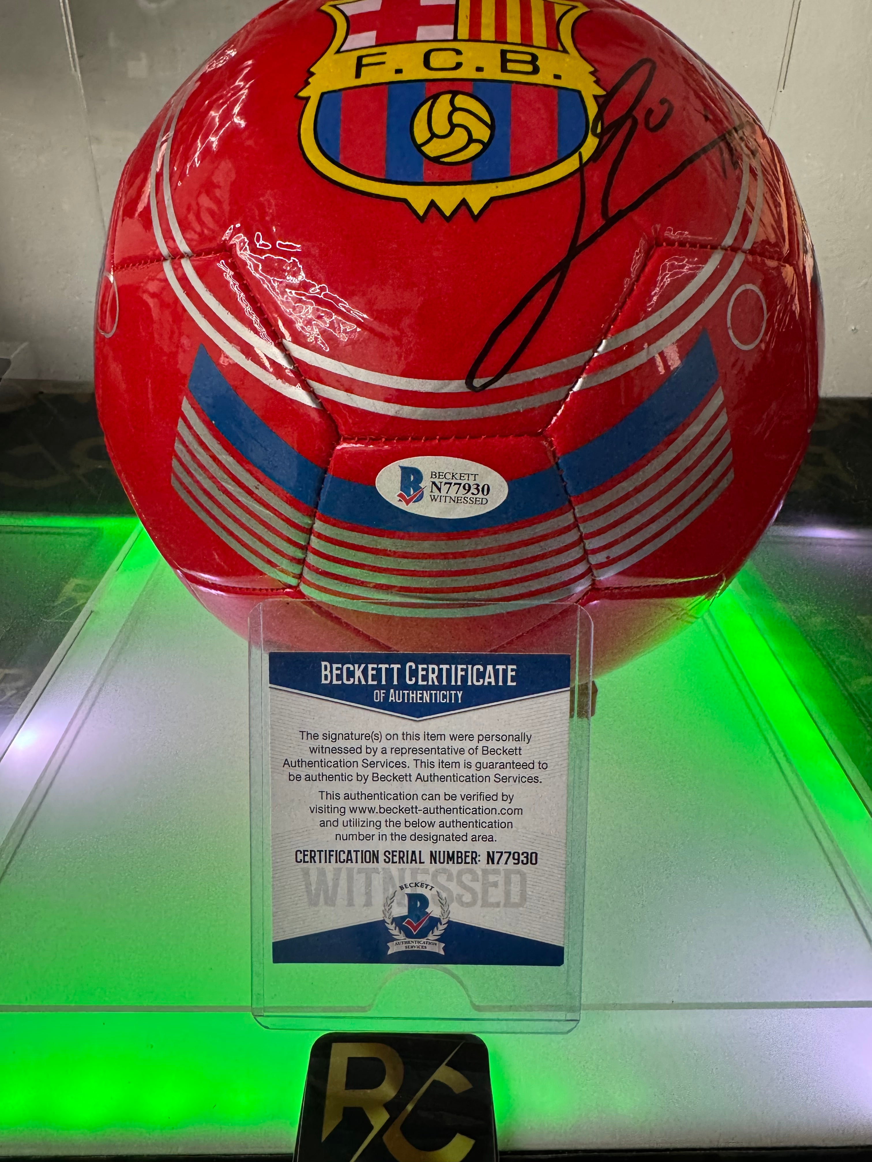 Lionel Messi Signed Barcelona Soccer Ball