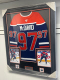 Connor McDavid Signed Framed Fanatics Oilers Authenticated Jersey