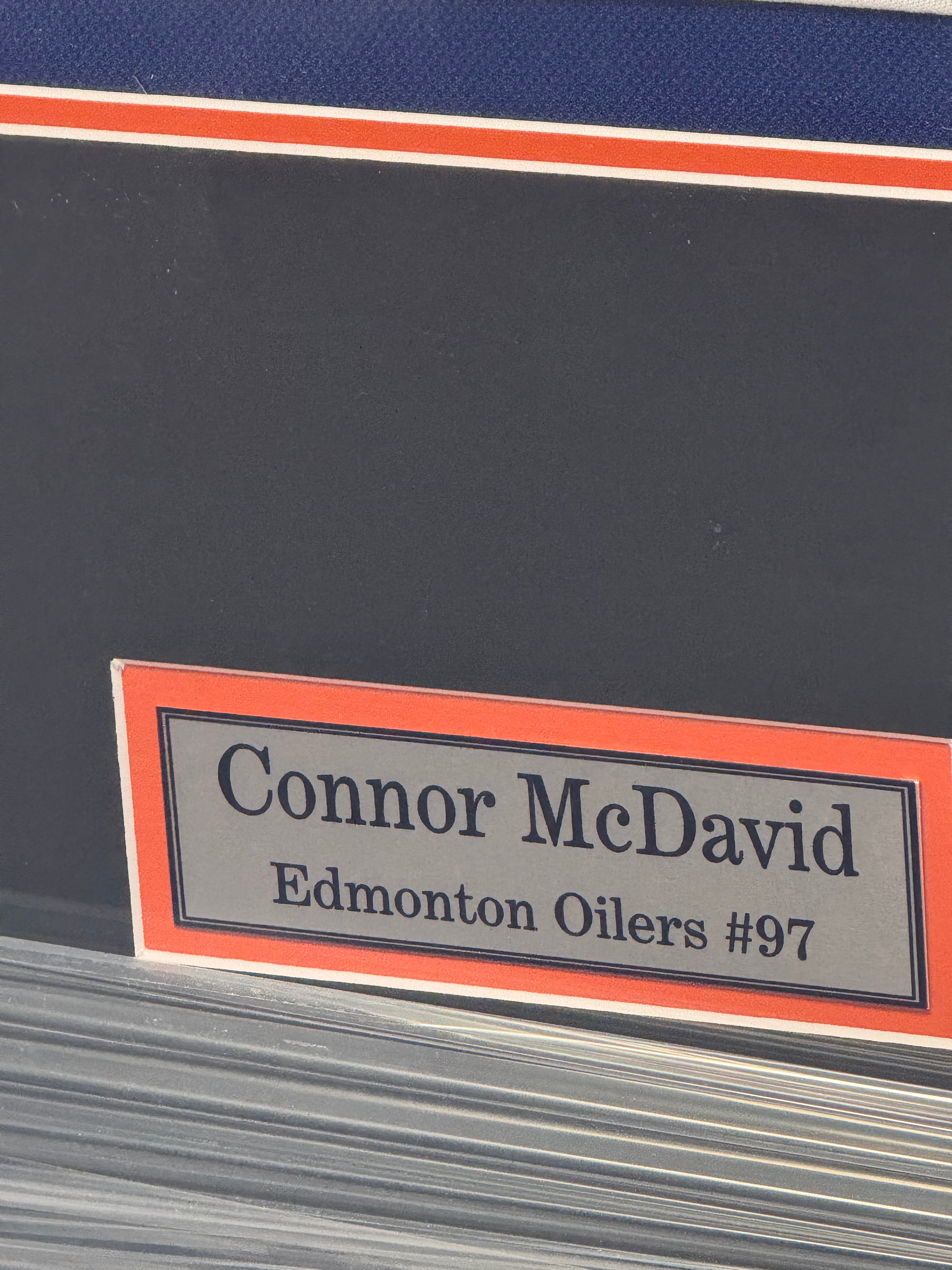 Connor McDavid Signed Framed Fanatics Oilers Authenticated Jersey