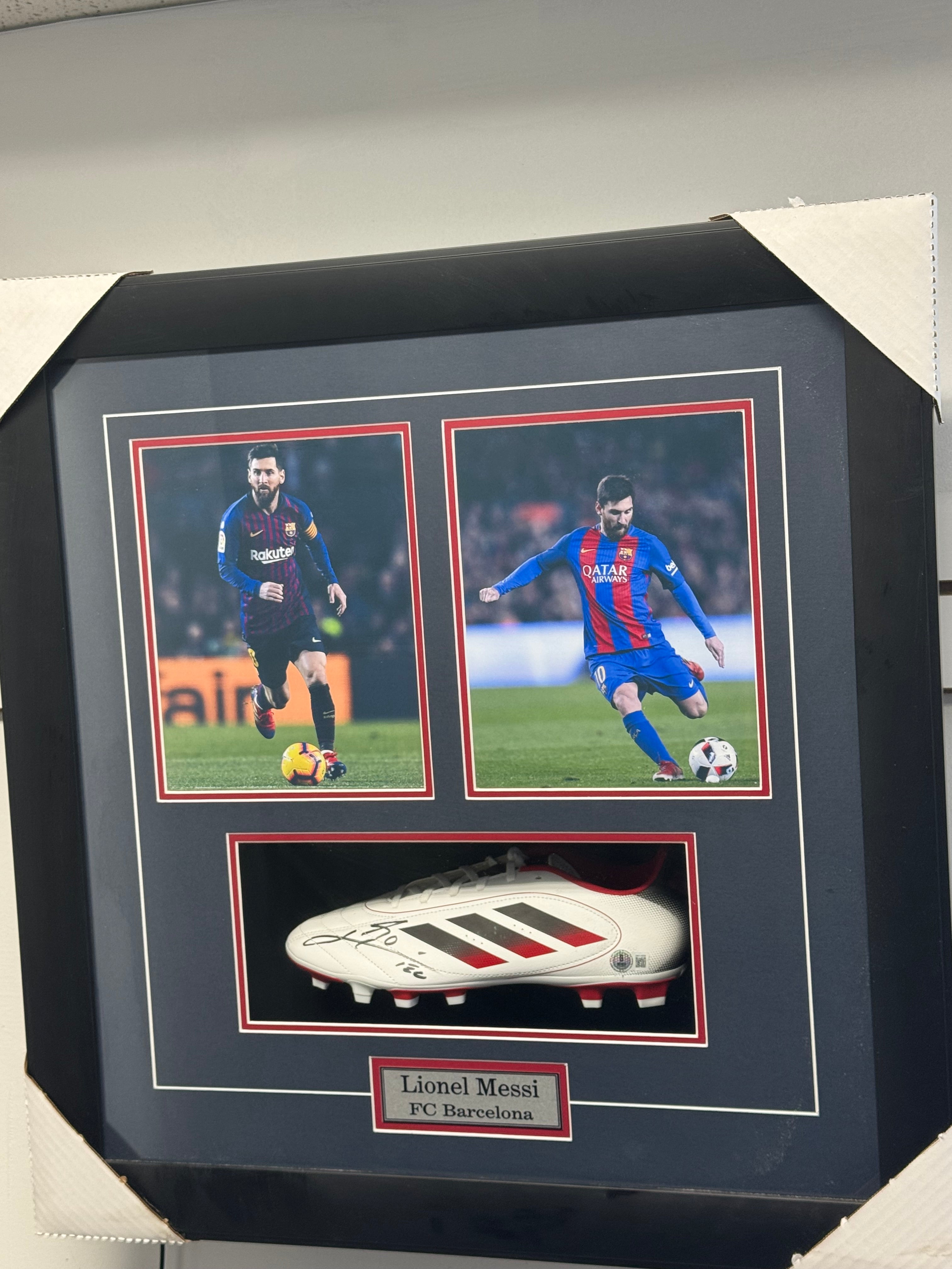 Lionel Messi Framed and Authenticated Soccer Cleat