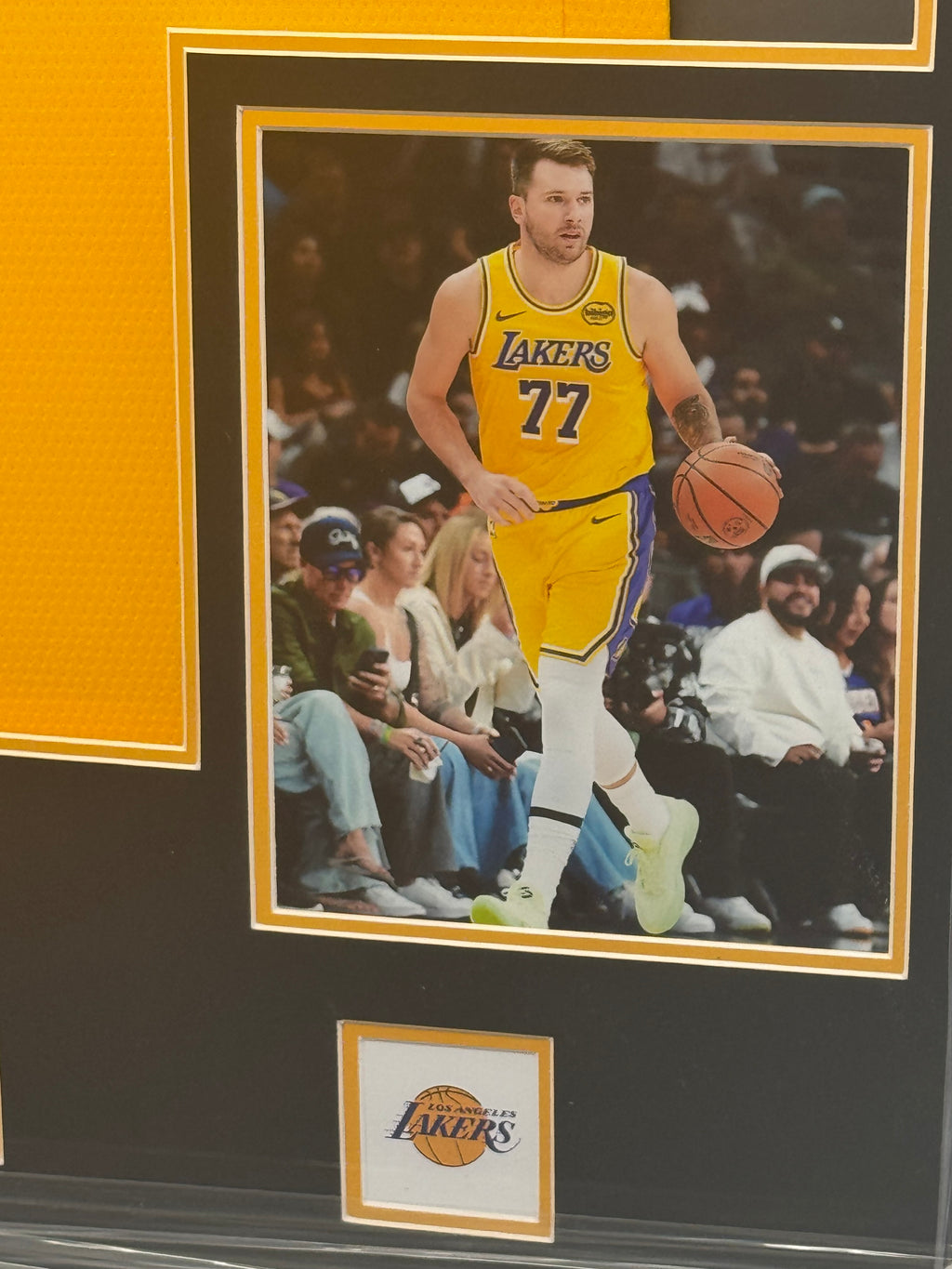 Luka Doncic Signed LED Framed Jersey Lakers Beckett Authenticated