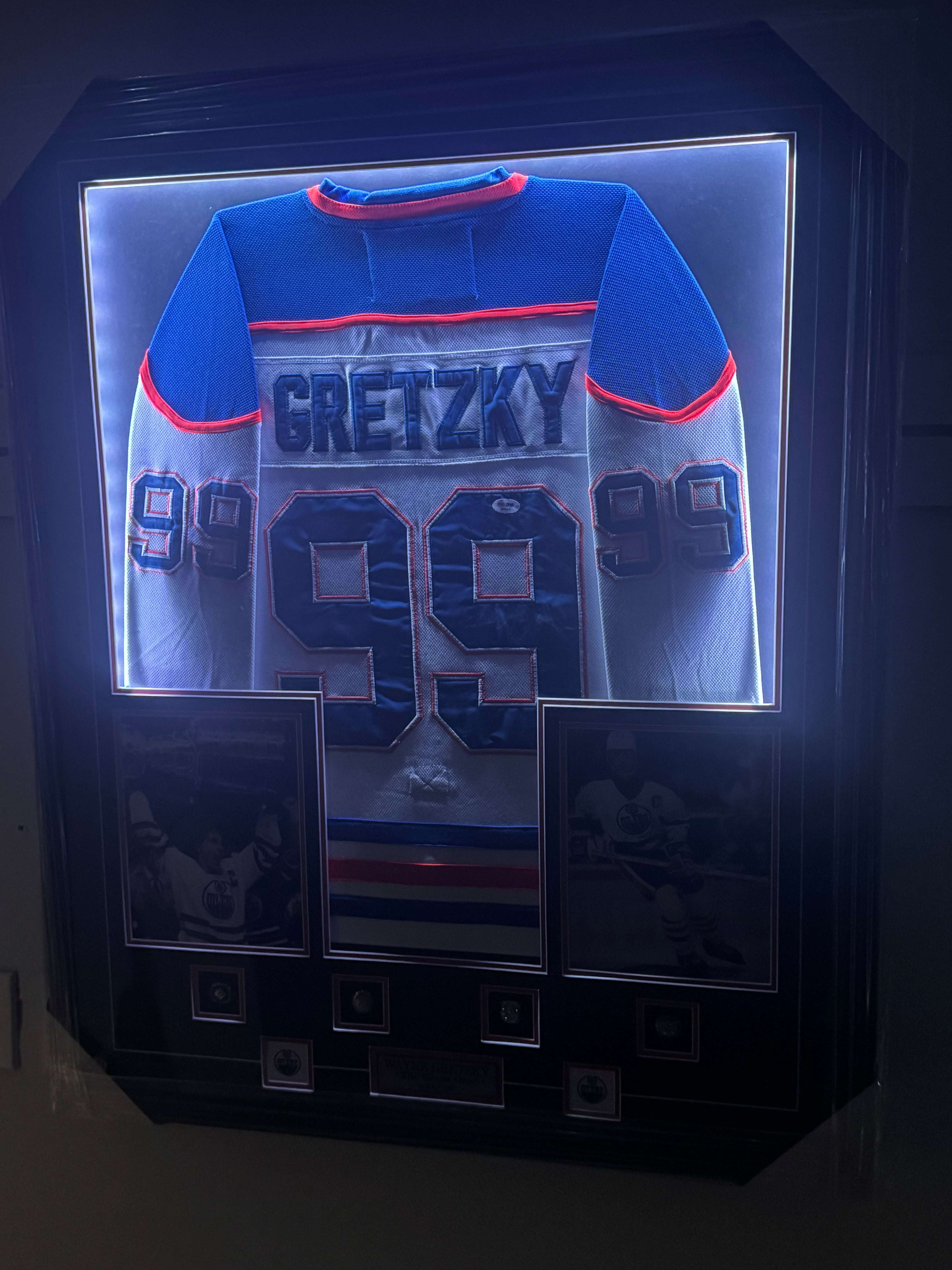 Wayne Gretzky Signed Autographed Jersey Framed Edmonton Oilers PSA