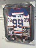 Wayne Gretzky Signed Autographed Jersey Framed Edmonton Oilers PSA