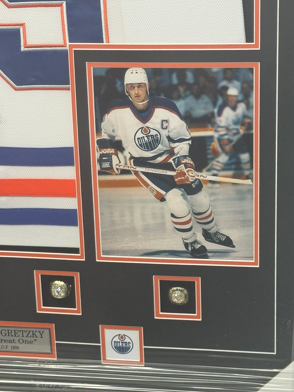 Wayne Gretzky Signed Autographed Jersey Framed Edmonton Oilers PSA