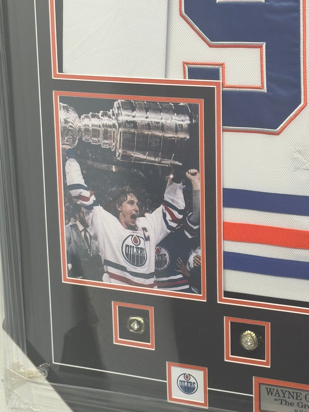 Wayne Gretzky Signed Autographed Jersey Framed Edmonton Oilers PSA