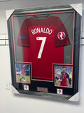 Cristiano Ronaldo Signed Autographed LED Framed Portugal Soccer Jersey Beckett