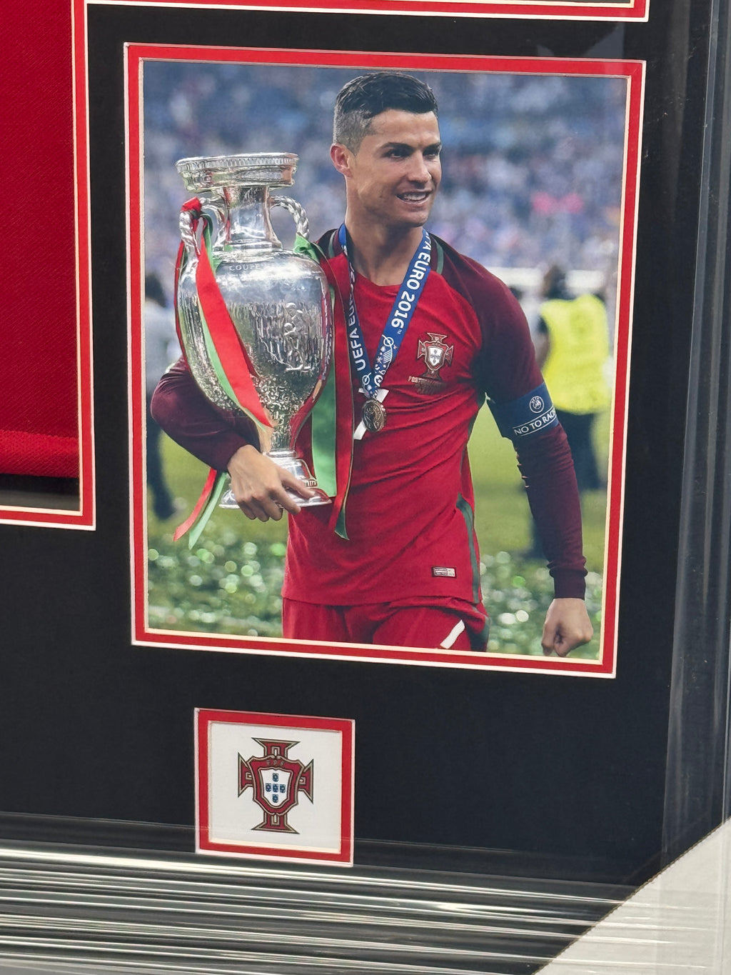 Cristiano Ronaldo Signed Autographed LED Framed Portugal Soccer Jersey Beckett