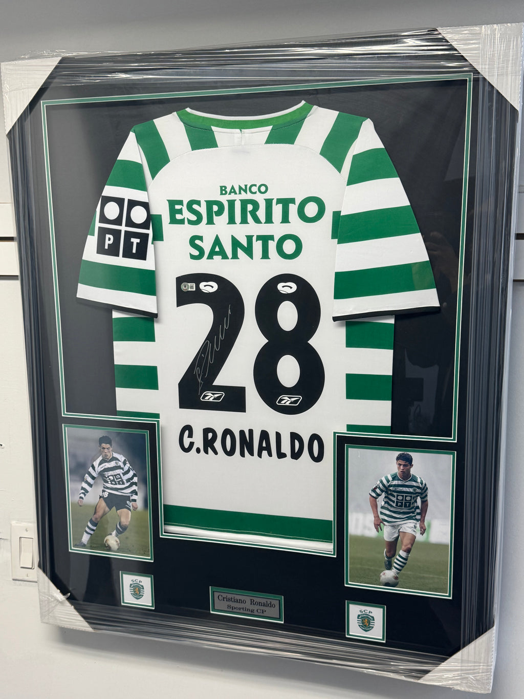 Cristiano Ronaldo Sporting FC Autographed Jersey Beckett