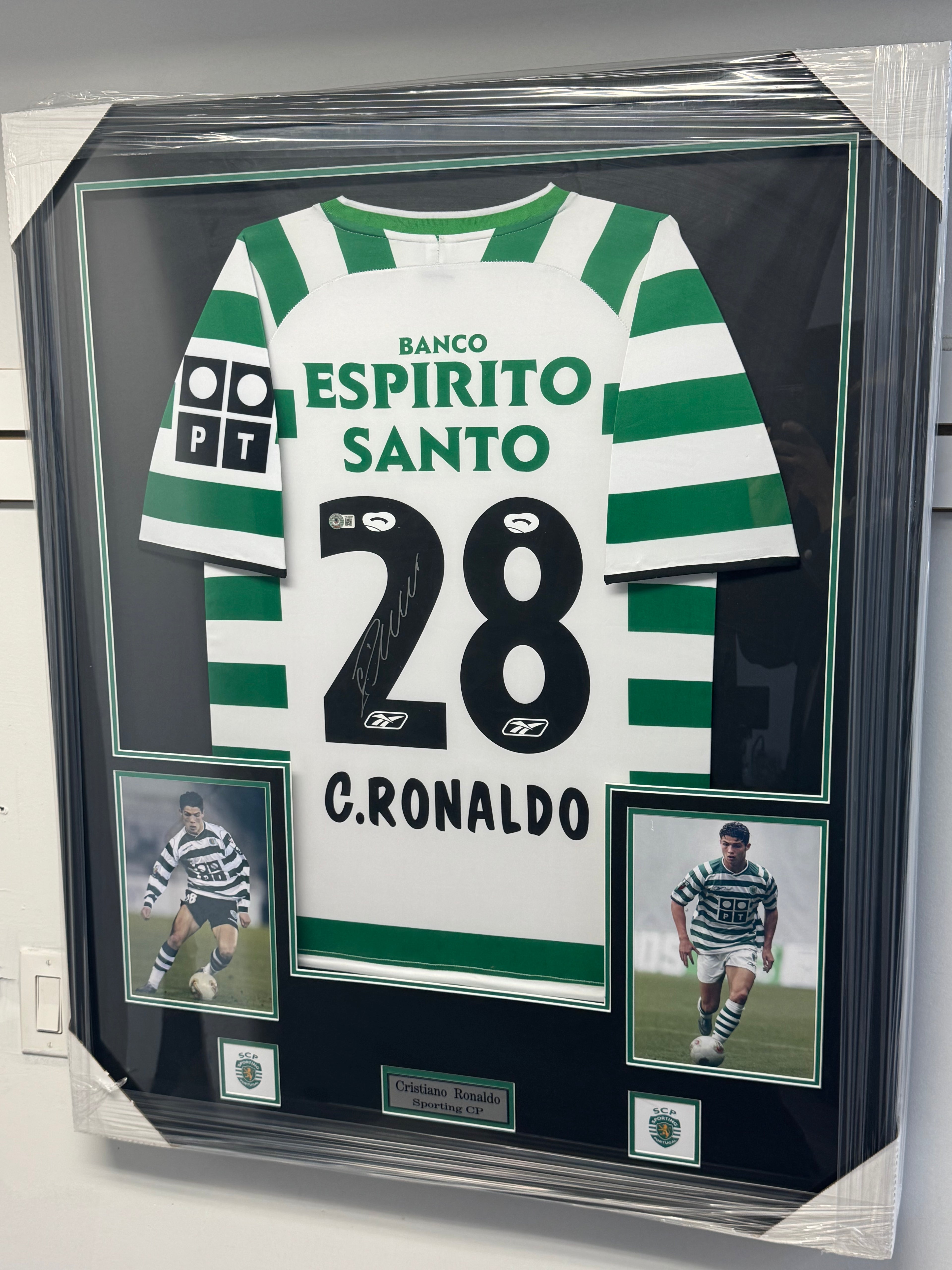 Cristiano Ronaldo Sporting FC Autographed Jersey Beckett