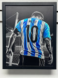 Lionel Messi Custom Metal Portrait Framed