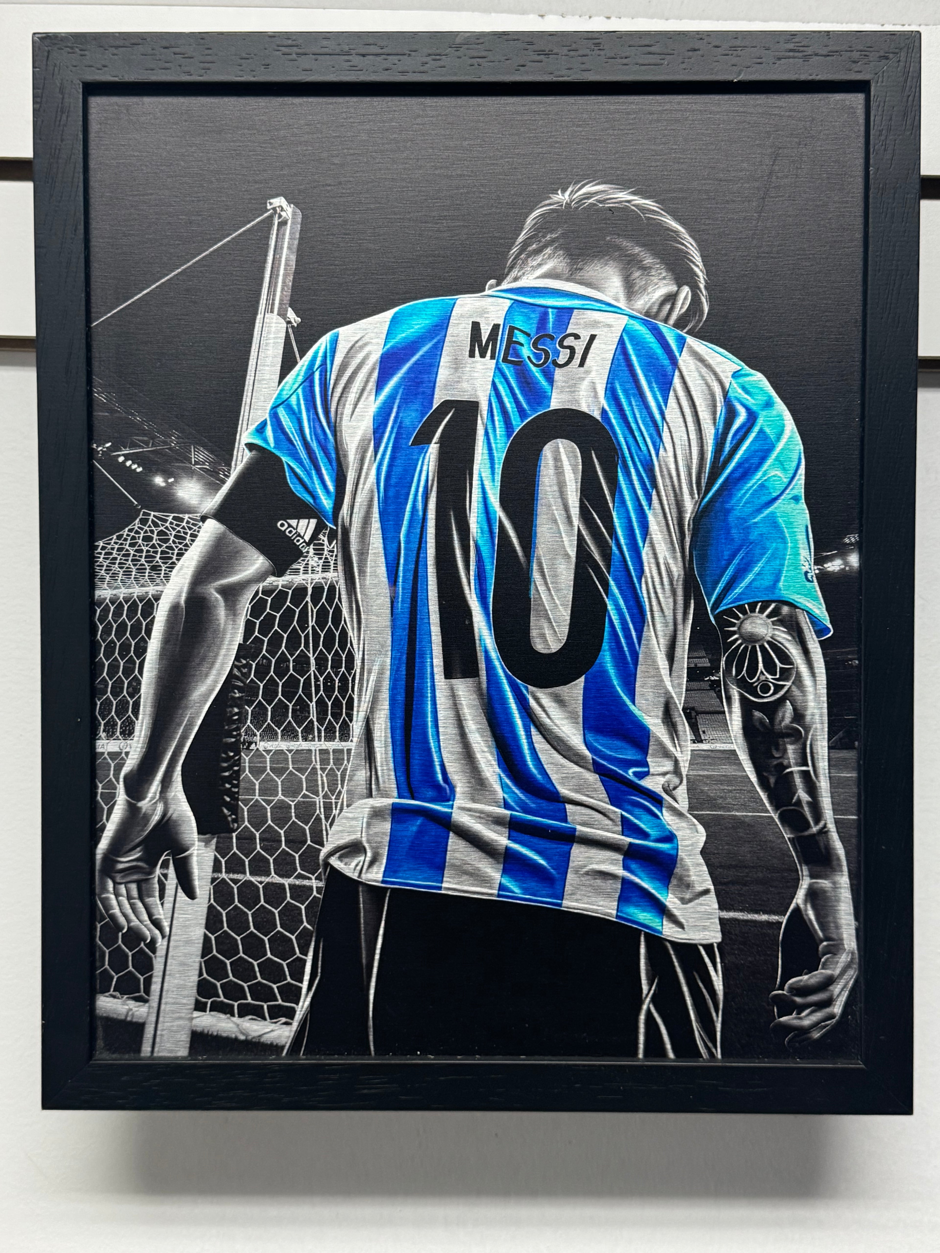 Lionel Messi Custom Metal Portrait Framed