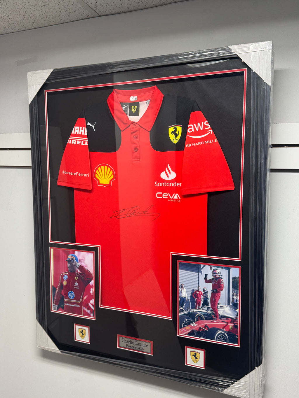 Charles Leclerc Signed and Authenticated Jersey with LED Display