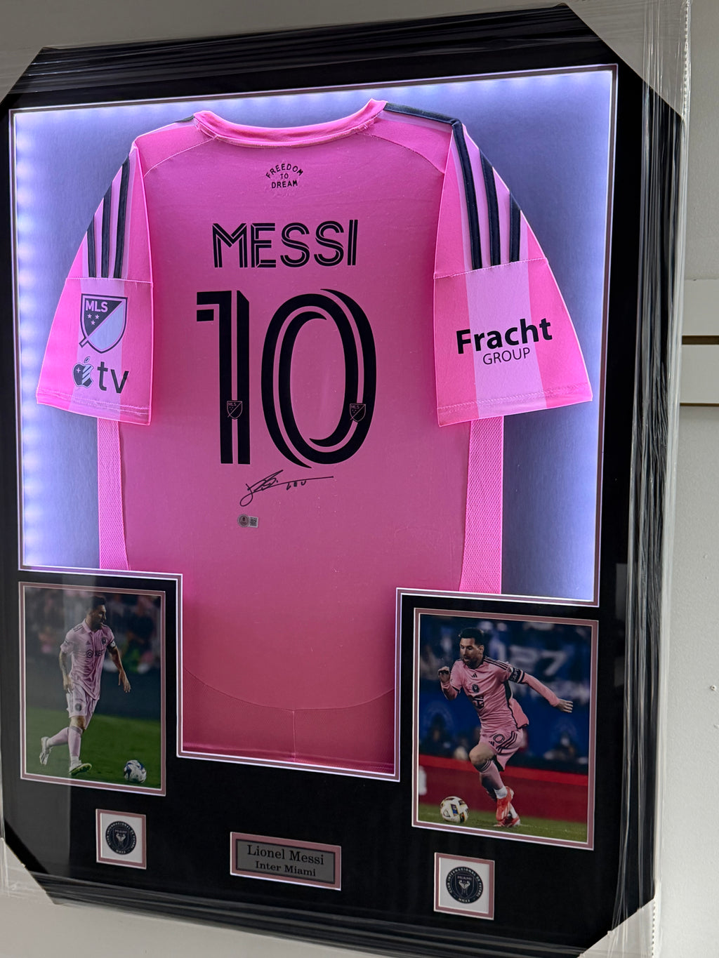 Lionel Messi Inter Milan Signed and Authenticated Jersey with LED Option