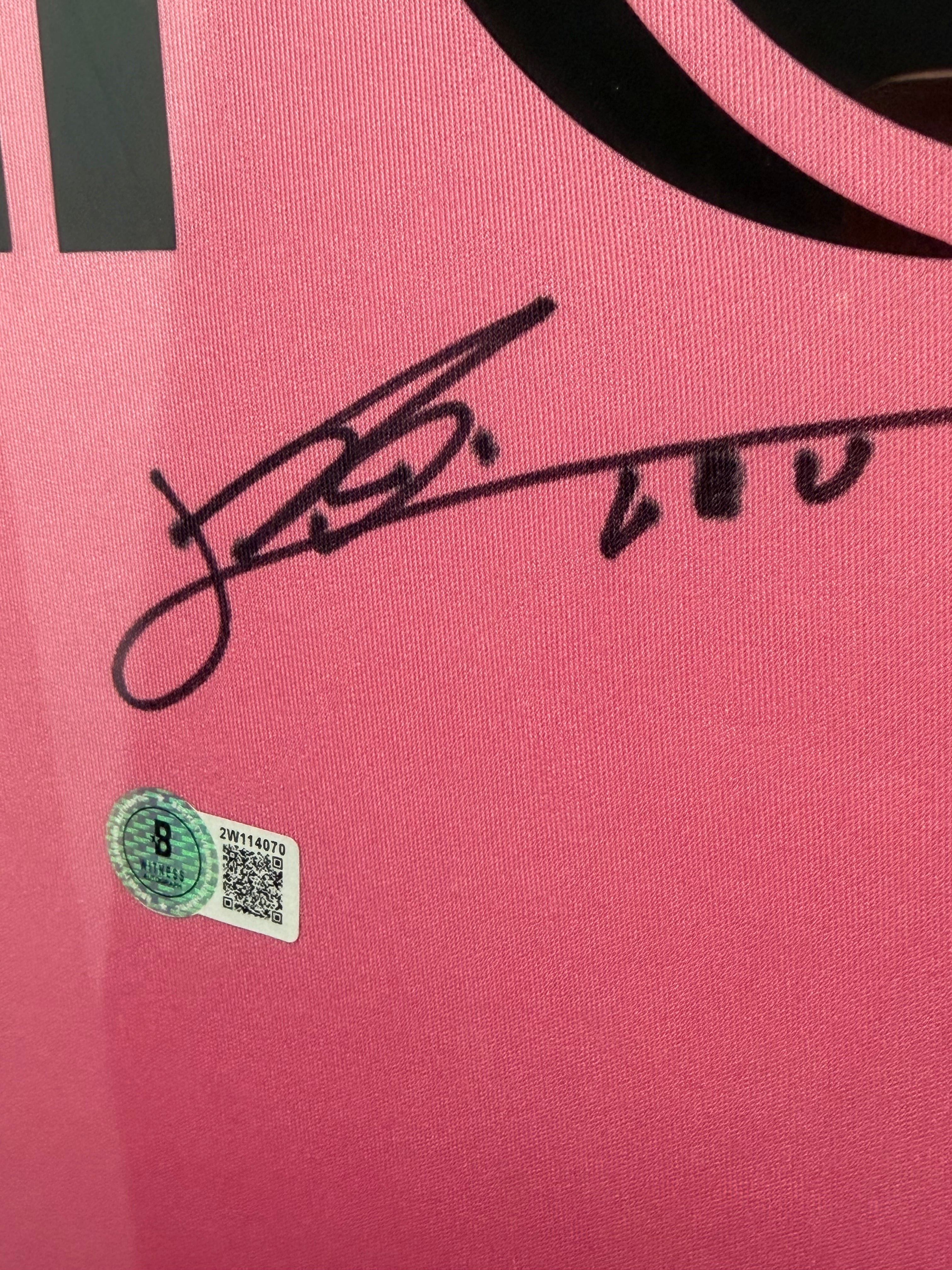 Lionel Messi Inter Milan Signed and Authenticated Jersey with LED Option