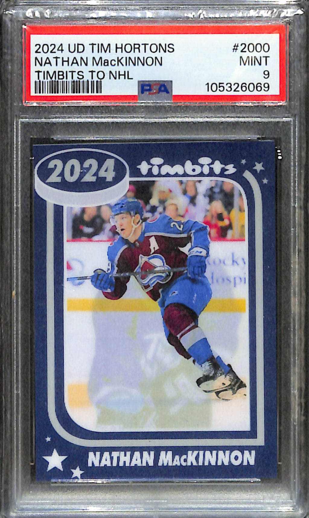 2024 Upper Deck Tim Hortons Nathan Mackinnon Timbits to NHL PSA 9